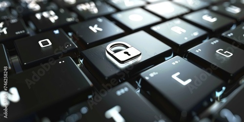 personal data security Illustrates cyber data or information privacy idea. 