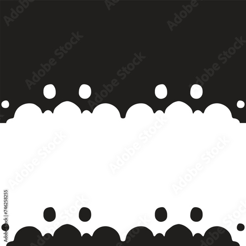 Seamless vector background with random elements. Abstract ornament. Dotted abstract pattern whith white bubles photo