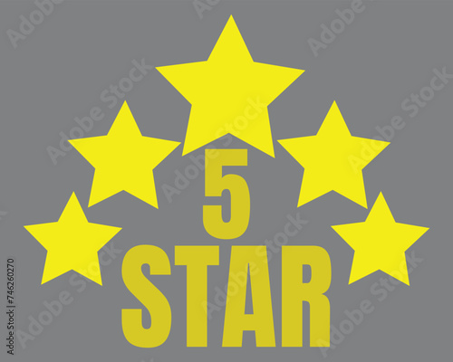 Star icon. Vector yellow isolated five stars. Customer feedback concept. Vector 5 stars rating review. Quality shape design. Five stars customer product rating review flat icon for apps and websites19