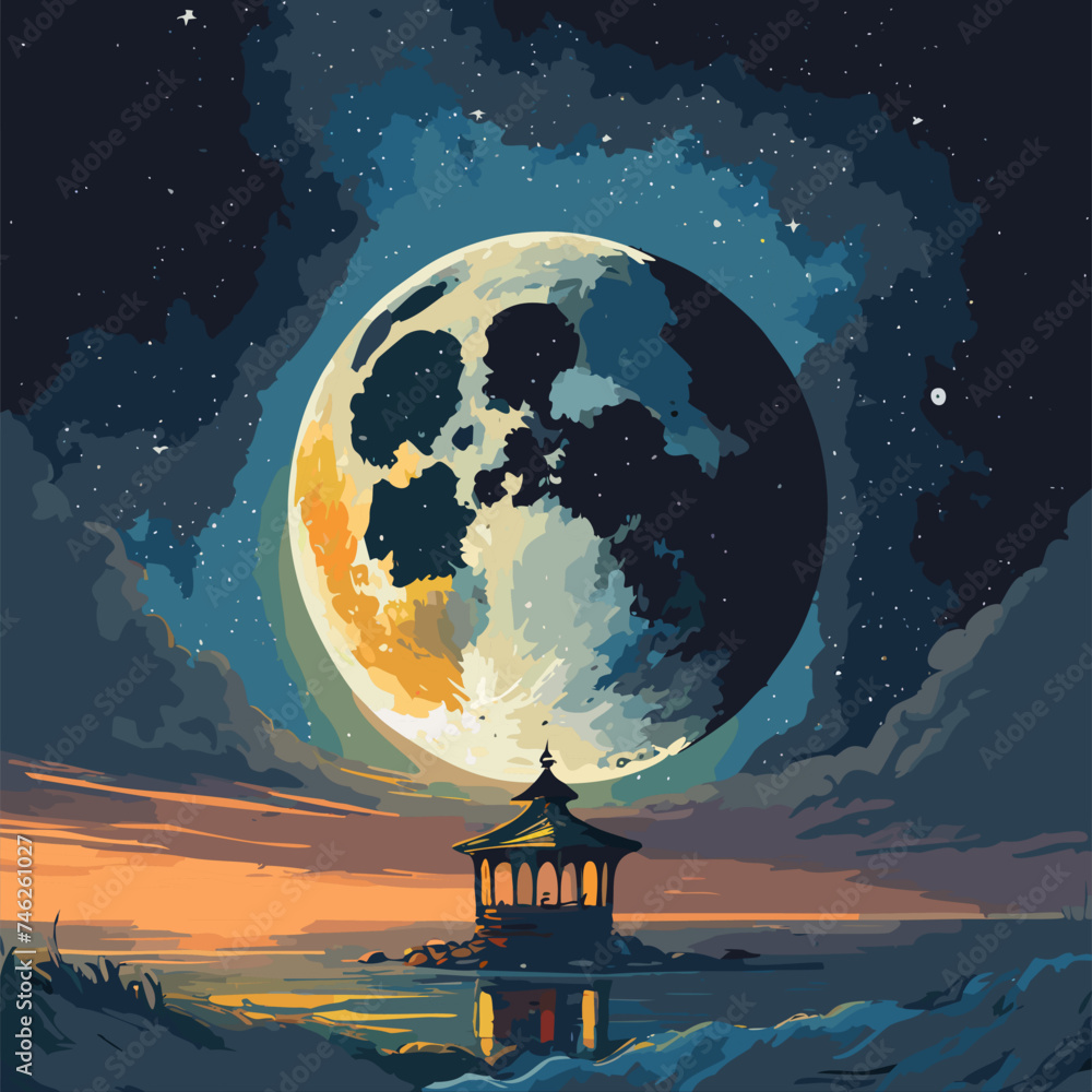 Moon Night Background