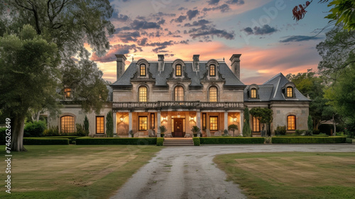The perfect blend of rustic charm and refined elegance this French Provincial homestead is an impressive sight with its grand windows and impressive symmetrical design.