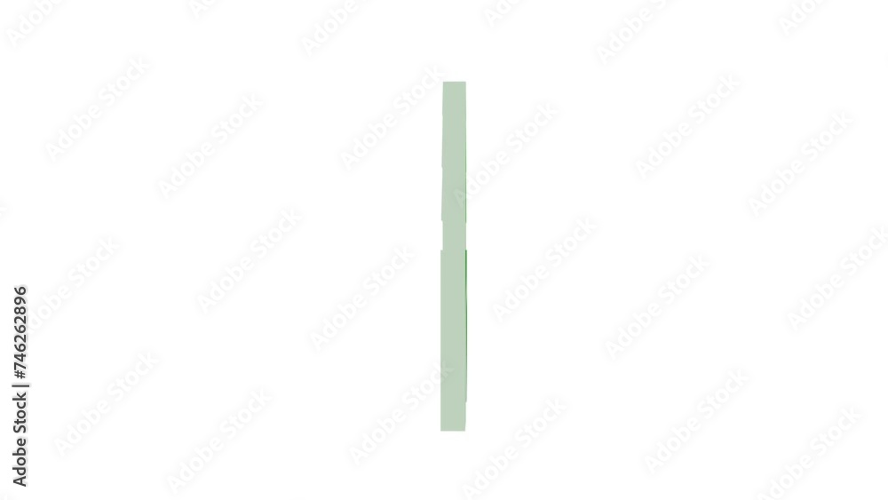 Loopable 3d logo icon rotating animation white background