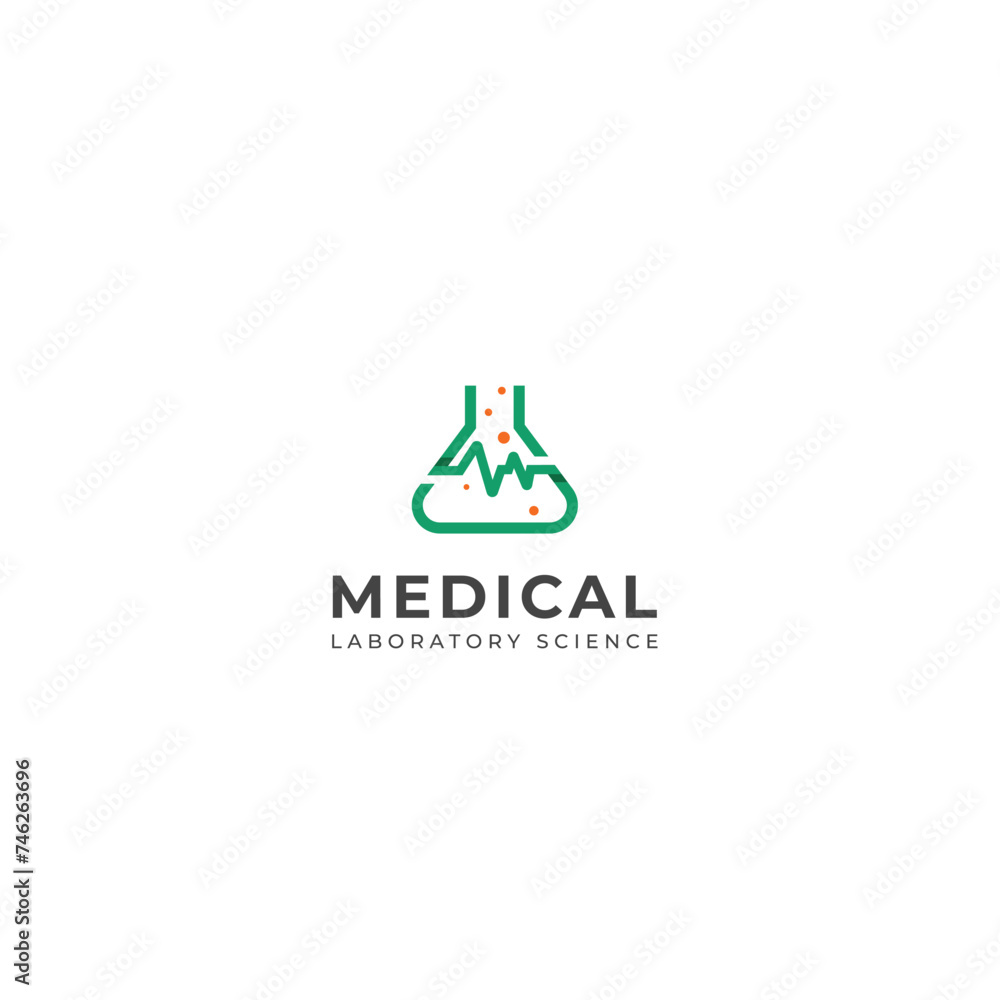 Creative Medical laboratory science logo design Creative Medical laboratory science logo design