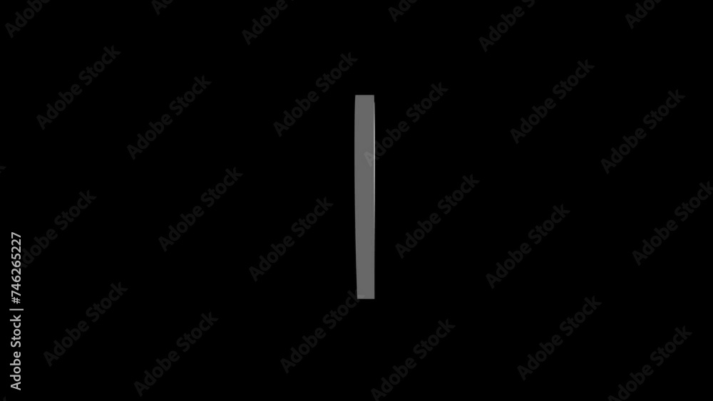 Loopable white color 3d logo icon rotating animation black background Loopable white color 3d logo icon rotating animation black background