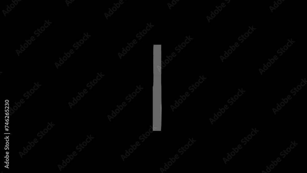Loopable white color 3d logo icon rotating animation black background Loopable white color 3d logo icon rotating animation black background