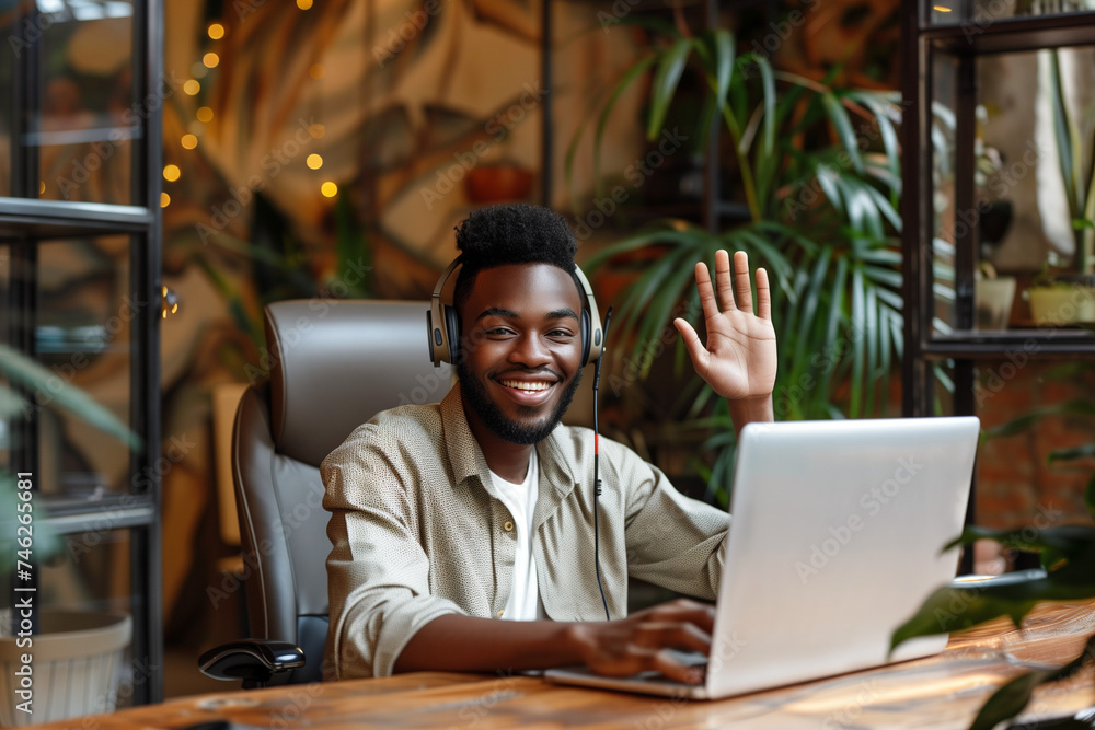 Obraz premium Friendly Tech Support video Call 
