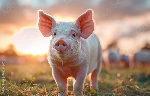 Experienced veterinarian in a large pig farm, monitoring the health of the animals. © Sawitree88