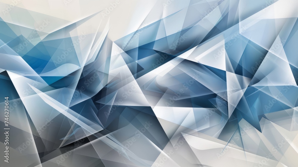 gray, blue and white abstract background, in the style of technological design, angular geometry, geometric modernism gray, blue and white abstract background, in the style of technological design, angular geometry, geometric modernism