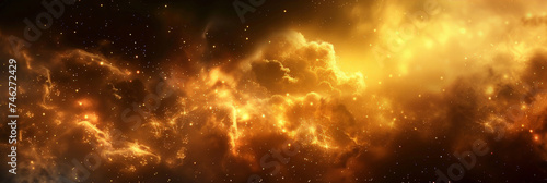 fire flame abstract fire particles background gold dust background  Space  stars and nebula galaxy   gold particle  yellow space background banner