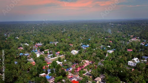 Aerial view of Coorg is one of those destinations that tourists visit throughout the year. Egale view of coorg. photo