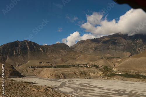 Beautiful Village seen from on the way to jomsom to muktinath temple in mustang