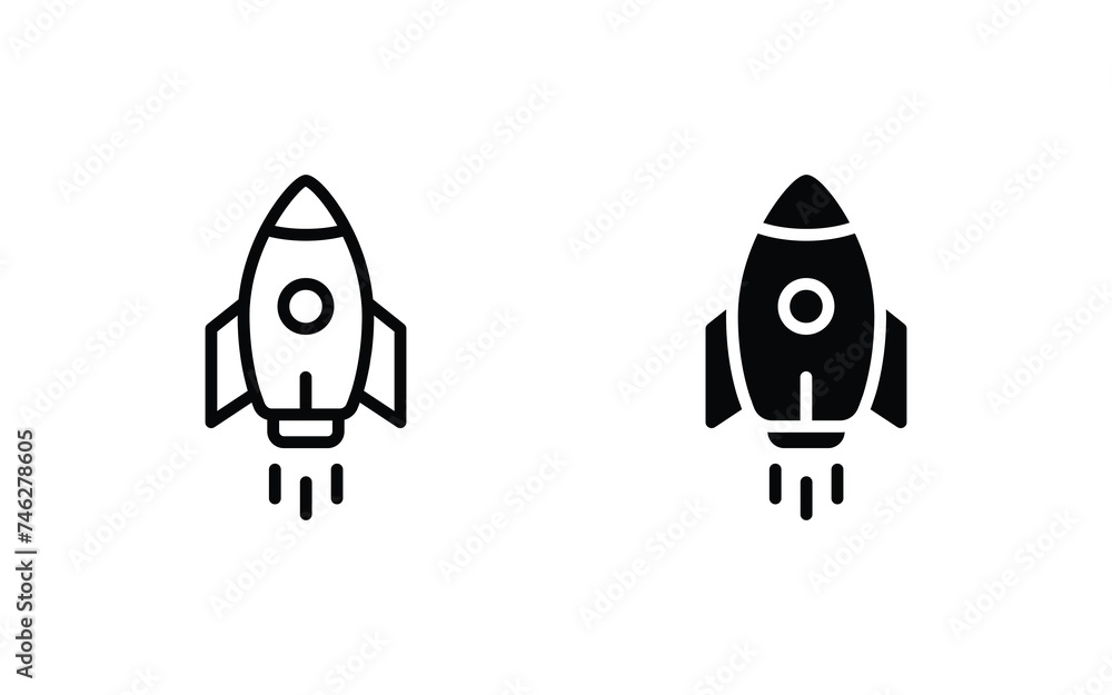 Rocket icons set, Startup icon vector illustration Rocket icons set, Startup icon vector illustration