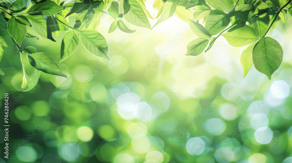 Green leaves over a blurred organic background. Fresh nature concept. Green leaves over a blurred organic background. Fresh nature concept.
