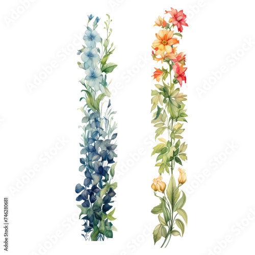 watercolor floral arrangement elegant featuring types of flowers and leaves for card, invitation decoration,wedding