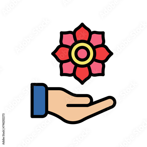 Holding Flower Filled Style