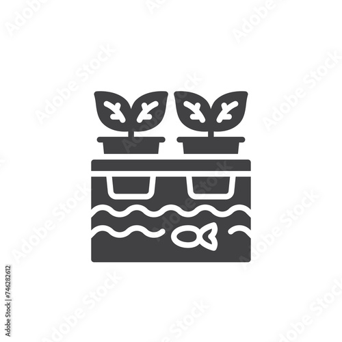 Hydroponics system vector icon