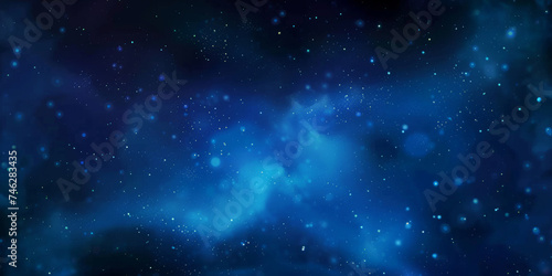 blue watercolor space background with stars, milky way, nebula, galaxy, cosmos milky way, blue background banner, night sky background