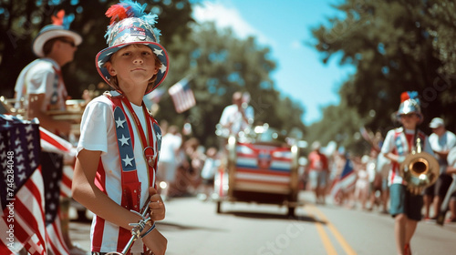 American Pride on Display: July 4th March, Generative AI