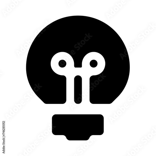 Led Lamp Lightbulb Solid Icon