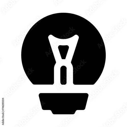 Led Lamp Lightbulb Solid Icon