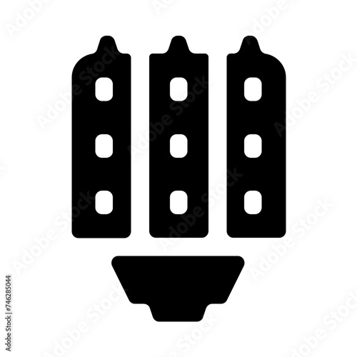 Led Lamp Fluorescent Lightbulb Solid Icon