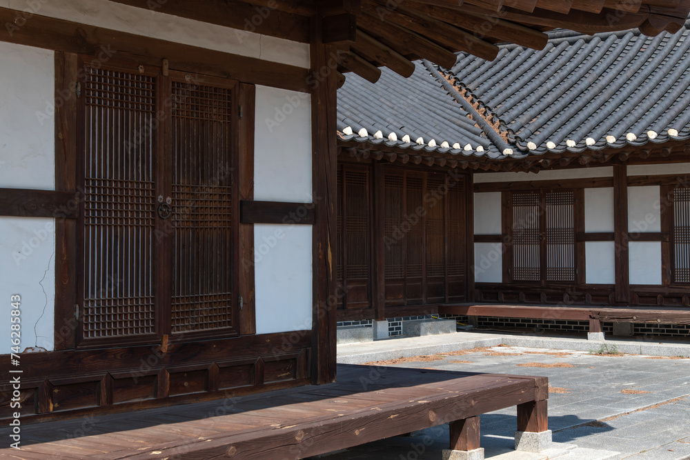 the exterior of the old traditional Korean buiding the exterior of the old traditional Korean buiding