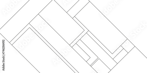 Architectural civil engineering building design with geometric patterns, black and white stripe geometric background, Abstract industrial Design random lines black on white background.