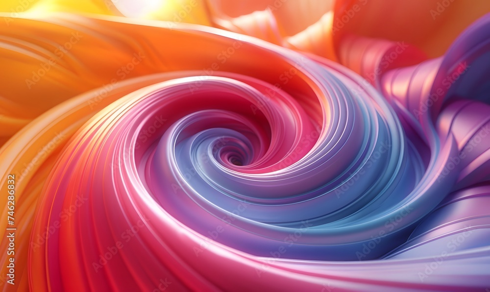 Obraz premium Colorful Spiral background 3d design, generated by AI
