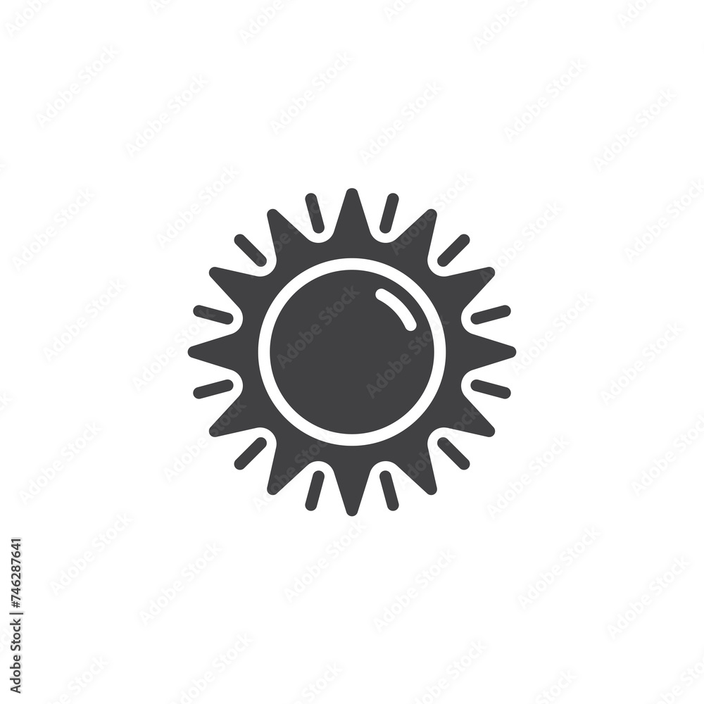 Sun shining vector icon Sun shining vector icon