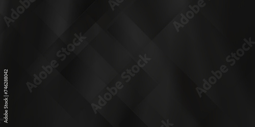 Luxury abstract black background with line pattern of geometry, Black and gray polygon square pattern with geometric lines, minimalist background in black tones with luxury stripes.	