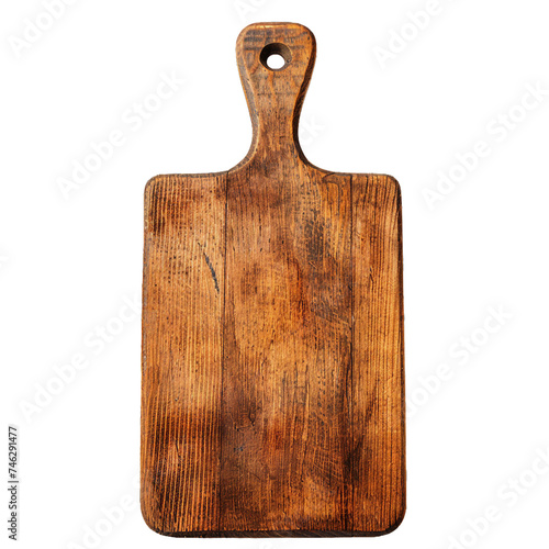 Chopping board, transparent background, isolated image, generative AI