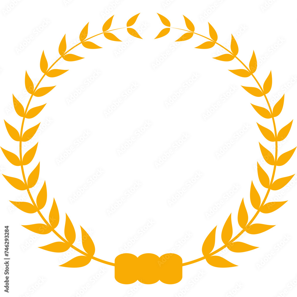 Golden Laurel Wreath with Ribbon Golden Laurel Wreath with Ribbon