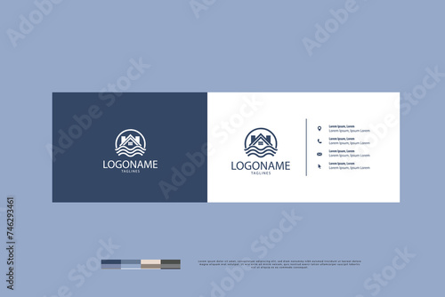 Sleek Home logo design Template Composition classic style