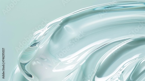 A translucent serum exemplifies skincare luxury with a gelatinous texture.