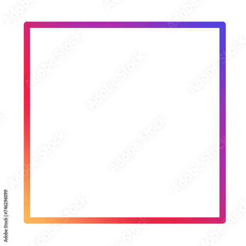 square line instagram frame rectangle shape design template