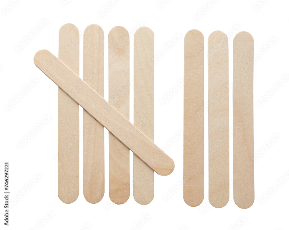 Eight (8) tally marks symbol made from wooden popsicles stick isolated on white background with clipping path. Education and learning concept. Eight (8) tally marks symbol made from wooden popsicles stick isolated on white background with clipping path. Education and learning concept.