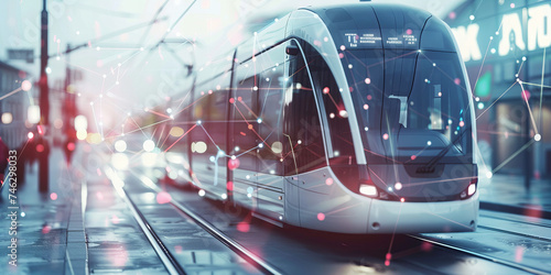 Futuristic Urban Transit Network With Vibrant Data Connectivity