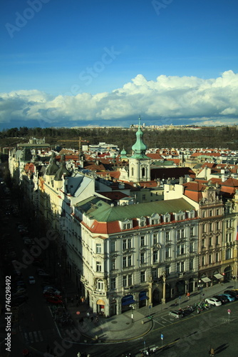 Visit to the interior of the Prague Astronomical Clock and panoramic view of the city of Prague, Church of Our Lady of Týn, Prague Castle, and Old Town Square of prague, V tower