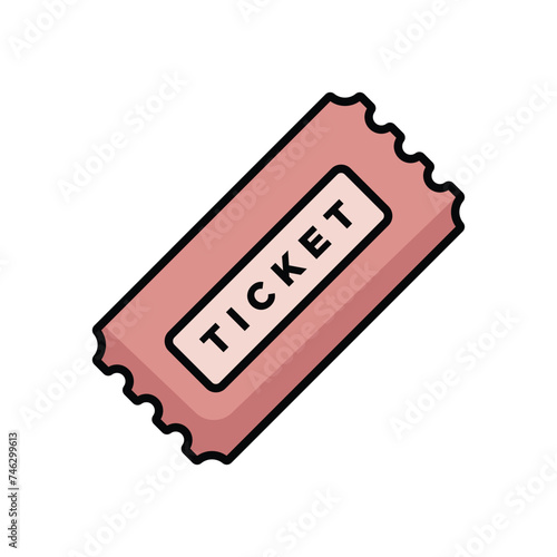 ticket icon vector design template simple and clean