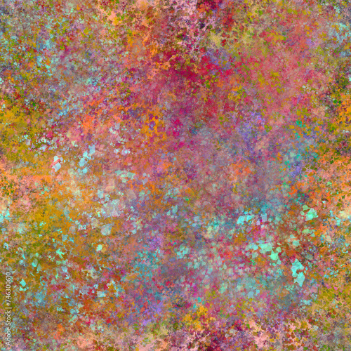 Abstract grunge effect painted pattern of aged organic colorful texture