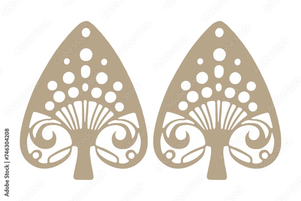 Mushroom Earring Set vector