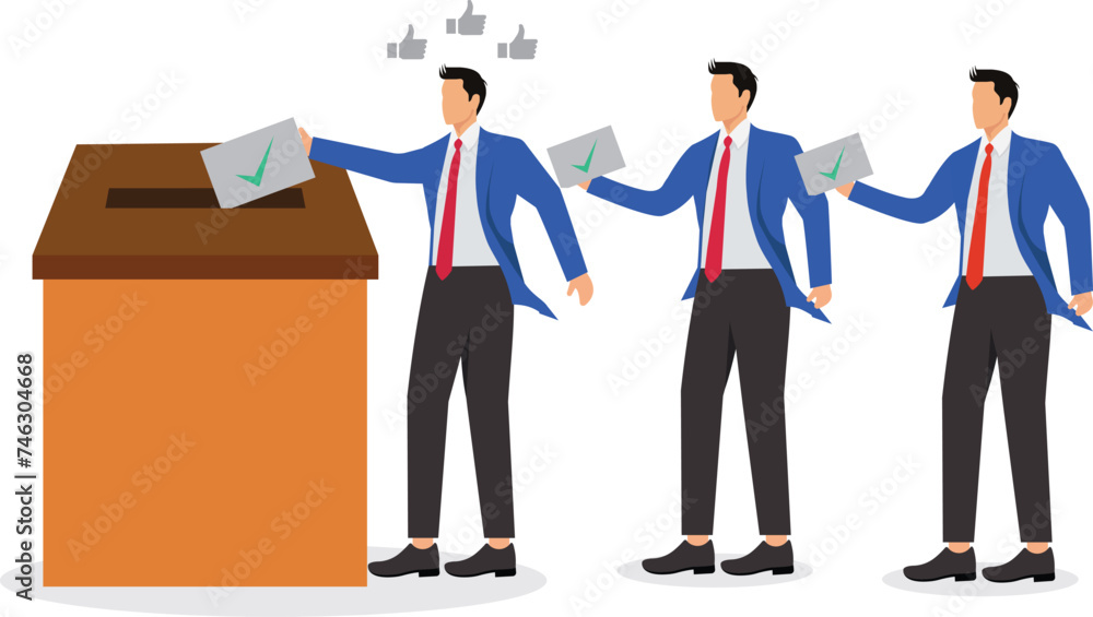 Satisfaction, Voter Registration, Ballot Box, People, Abstract, Businessman Satisfaction, Voter Registration, Ballot Box, People, Abstract, Businessman