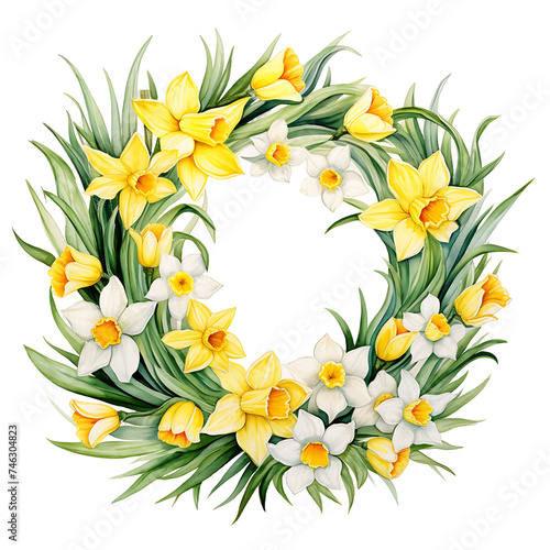 Delicate Yellow Daffodil Illustration © Novian