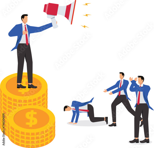 Tyrant, Mental Burnout, Domination, Emotional Stress, Vector, Businessman
