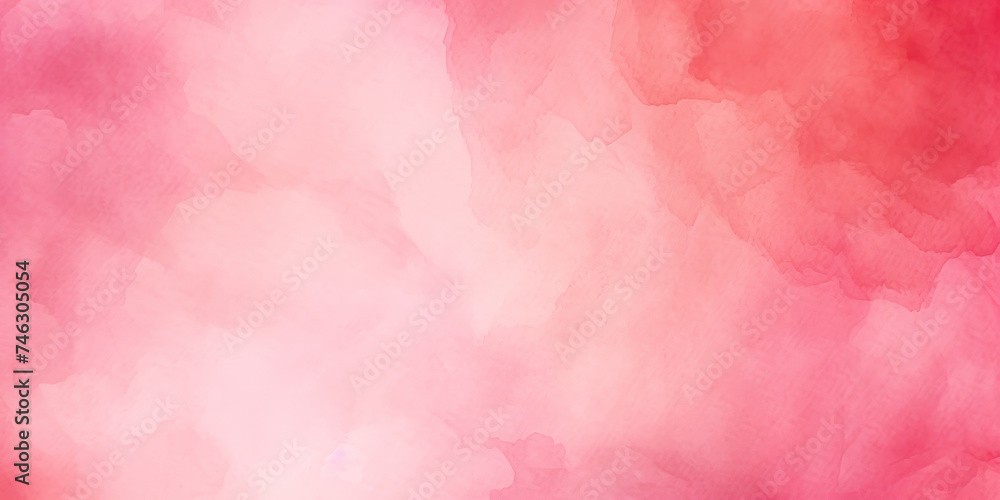 Fototapeta premium pink watercolor background, pink gradient color background, banner design..Soft pastel pink watercolour canvas