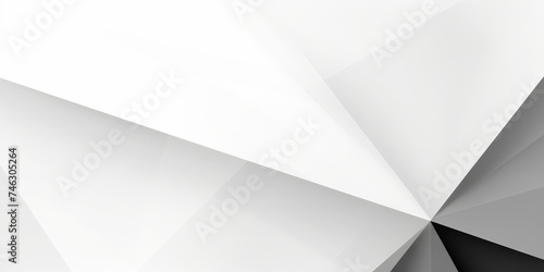 white abstract background in the shape of a triangle, white minimalist abstract geometric background, banner