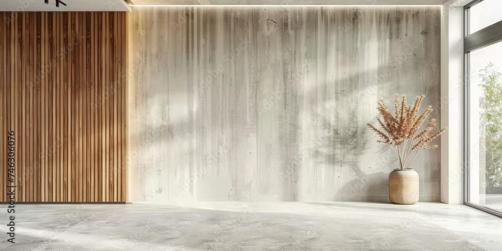 empty room with a wall with wooden planks interior, empty room with a wall with wooden planks interior,