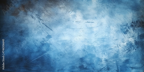  grunge blue background with scratches wall textured background  old vintage blue wall background banner