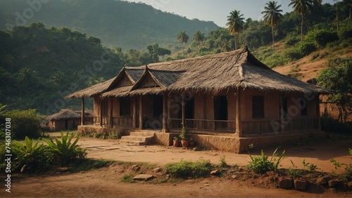 old Indian house in the mountains