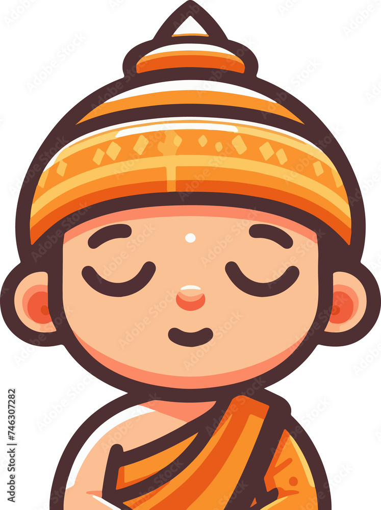 Monk illustration created by artificial intelligence. Monk illustration created by artificial intelligence.